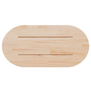 bordplade 90x45x2,5 cm massivt træ ovalt fyrretræ
