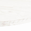 bordplade 90x45x2,5 cm oval massivt fyrretræ hvid