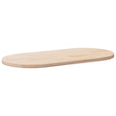 bordplade 100x50x2,5 cm massivt træ ovalt fyrretræ