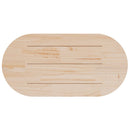 bordplade 100x50x2,5 cm massivt træ ovalt fyrretræ