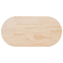 bordplade 100x50x2,5 cm massivt træ ovalt fyrretræ