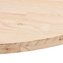 bordplade 100x50x2,5 cm massivt træ ovalt fyrretræ