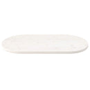 bordplade 100x50x2,5 cm oval massivt fyrretræ hvid