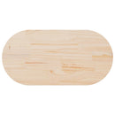 bordplade 110x55x2,5 cm massivt træ fyrretræ oval