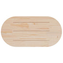 bordplade 110x50x2,5 cm oval massivt fyrretræ hvid