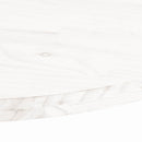 bordplade 110x50x2,5 cm oval massivt fyrretræ hvid