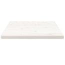 bordplade 40x40x2,5 cm firkantet massivt fyrretræ hvid