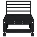 midtermodul til havesofa massivt fyrretræ sort