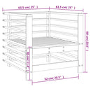 havestole 2 stk. massivt fyrretræ sort