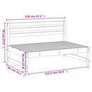 midtermodul til havesofa 120x80 cm massivt fyrretræ hvid