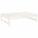 udendørs fodskammel 120x80 cm massivt fyrretræ hvid