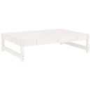 udendørs fodskammel 120x80 cm massivt fyrretræ hvid