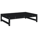 udendørs fodskammel 120x80 cm massivt fyrretræ sort