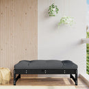 udendørs fodskammel 120x80 cm massivt fyrretræ sort