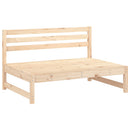 midtermoduler til havesofa 2 stk. 120x80 cm massivt fyr grå