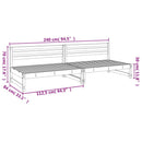 midtermoduler til havesofa 2 stk. 120x80 cm massivt fyr hvid