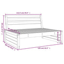 midtermodul til havesofa 120x80 cm massivt douglasgran