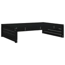 udendørs fodskammel 120x80 cm massivt fyrretræ sort