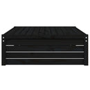 udendørs fodskammel 120x80 cm massivt fyrretræ sort