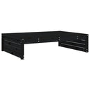 udendørs fodskammel 120x80 cm massivt fyrretræ sort