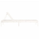 liggestole 2 stk. 199,5x60x74 cm massivt fyrretræ hvid