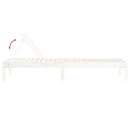 liggestole 2 stk. 199,5x60x74 cm massivt fyrretræ hvid