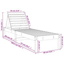 liggestole 2 stk. 199,5x60x74 cm massivt fyrretræ hvid