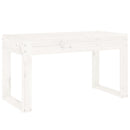 havebænk 80x38x45 cm massivt fyrretræ hvid