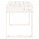 havebænk 80x38x45 cm massivt fyrretræ hvid