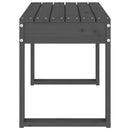 havebænk 80x38x45 cm massivt fyrretræ grå