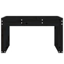 havebænk 80x38x45 cm massivt fyrretræ sort