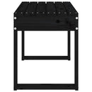 havebænk 80x38x45 cm massivt fyrretræ sort
