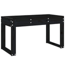 havebænk 80x38x45 cm massivt fyrretræ sort