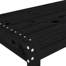 havebænk 80x38x45 cm massivt fyrretræ sort