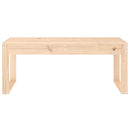 havebænk 110x38x45 cm massivt fyrretræ