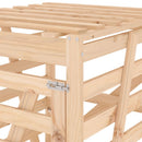 skraldespandsskjuler 84x90x128,5 cm massivt fyrretræ