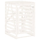 skraldespandsskjuler 84x90x128,5 cm massivt fyrretræ hvid