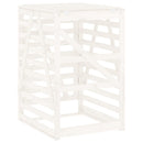 skraldespandsskjuler 84x90x128,5 cm massivt fyrretræ hvid