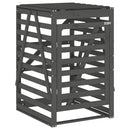 skraldespandsskjuler 84x90x128,5 cm massivt fyrretræ grå