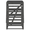 skraldespandsskjuler 84x90x128,5 cm massivt fyrretræ grå