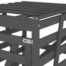 skraldespandsskjuler 84x90x128,5 cm massivt fyrretræ grå