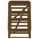skraldespandsskjuler 84x90x128,5 cm massivt fyrretræ brun