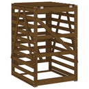 skraldespandsskjuler 84x90x128,5 cm massivt fyrretræ brun