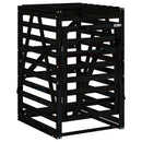 skraldespandsskjuler 84x90x128,5 cm massivt fyrretræ sort
