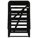 skraldespandsskjuler 84x90x128,5 cm massivt fyrretræ sort