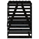 skraldespandsskjuler 84x90x128,5 cm massivt fyrretræ sort
