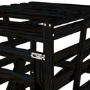 skraldespandsskjuler 84x90x128,5 cm massivt fyrretræ sort