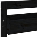 plantevæg 60x18,5x110 cm 3 niveauer massivt fyrretræ sort
