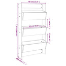 plantevæg 60x18,5x110 cm 3 niveauer massivt douglasgran