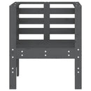 havestole 2 stk. 61,5x53x71 cm massivt fyrretræ grå